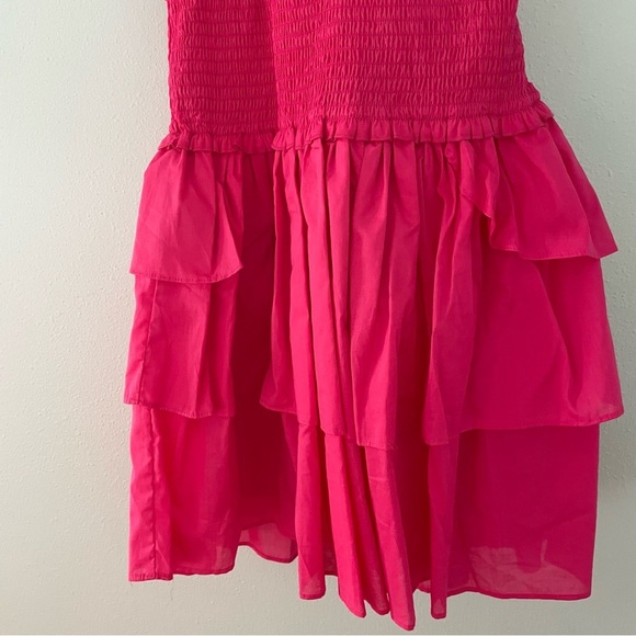 B Darlin Juniors Cotton Halter Smocked-Waist Tiered Dress pink 11/12 NWT - Picture 6 of 15